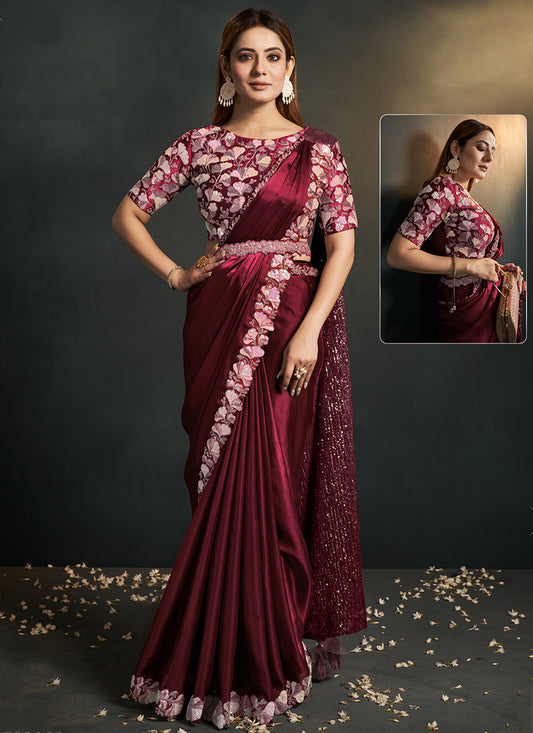 10014 - Saree (ready stitched  - wrap and wear)